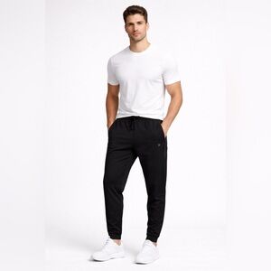 Men's Black quick dry taper pants